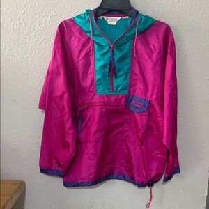 Columbia Fuchsia and Turquoise Hooded Jacket